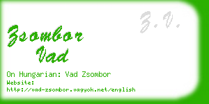 zsombor vad business card